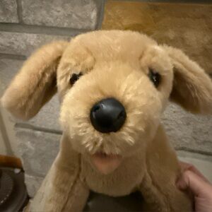 Vintage TY Buster Plush Dog - Made In Korea - 1989 Tan Puppy - Heart Tush Tag